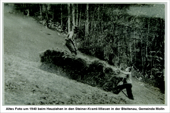 Heuziehen in der Breitenau um 1940
