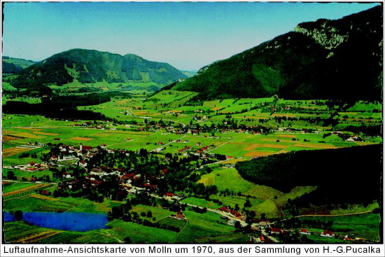 Luftaufnahme von Molln um 1970
