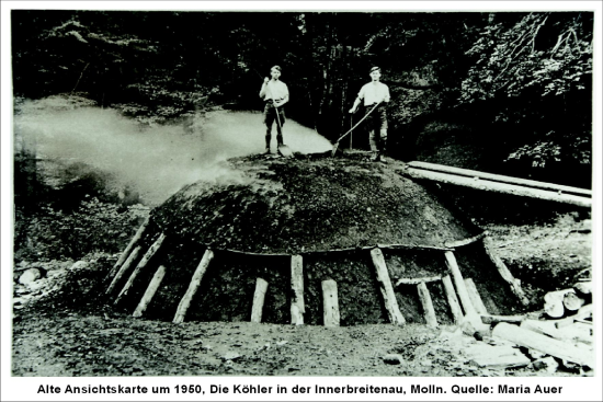 Köhler in der Innerbreitenau um 1950