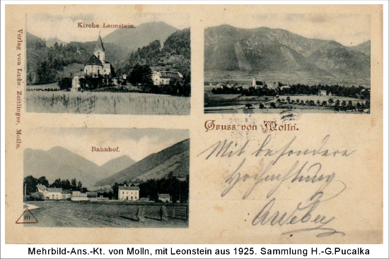 Molln, Leonstein und Bahnhof Molln 1925