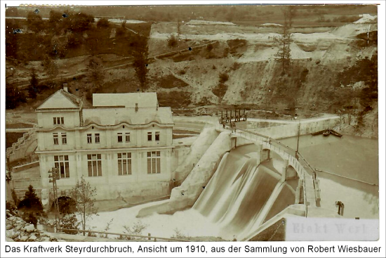 Kraftwerk Steyrdurchbruch um 1910